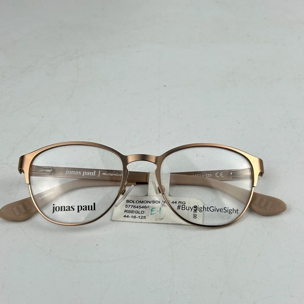 Jonas Paul 571012400 Unisex Kids Eyeglasses Frame Rose Gold Full Rim 44-16-125mm